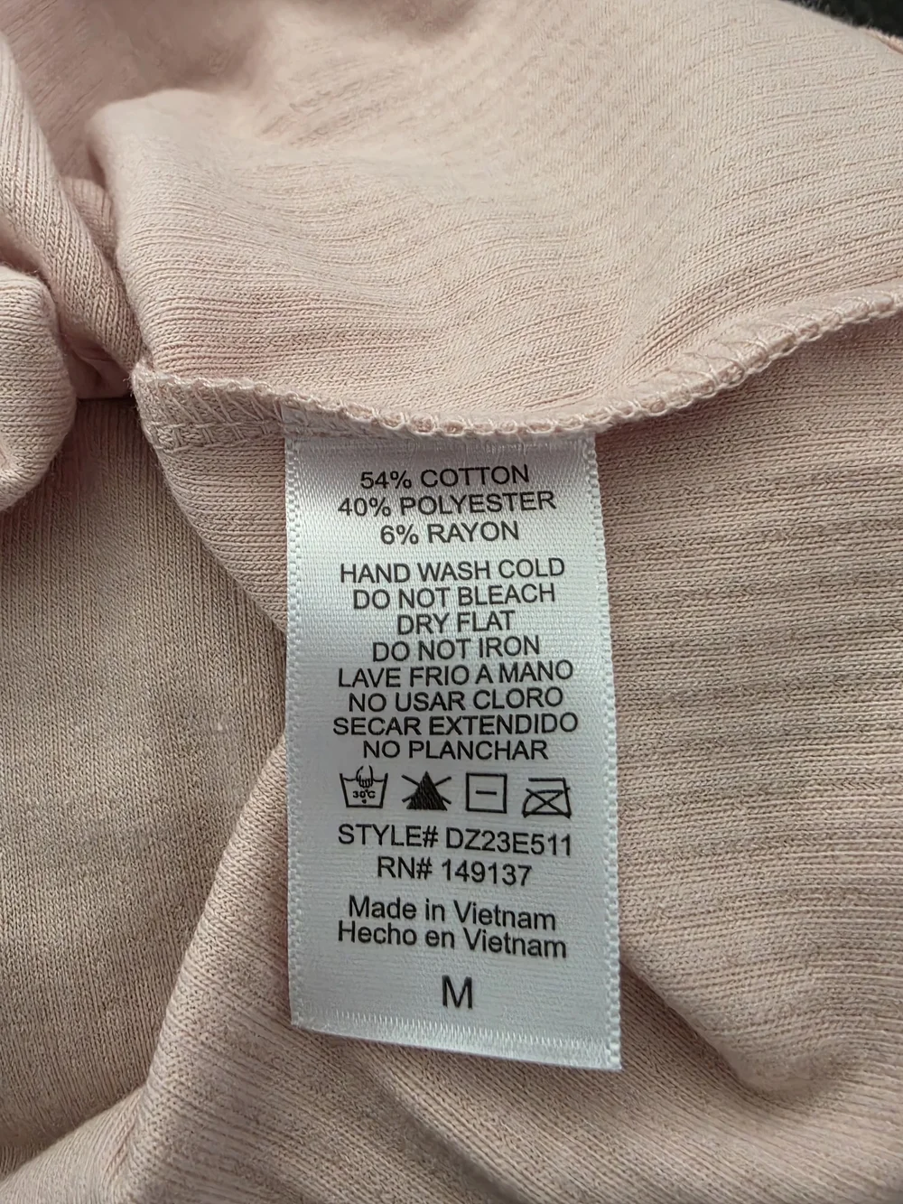 Double Zero Blush Pink One-Shoulder Ribbed Tank